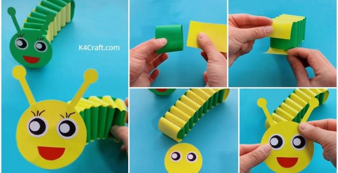 Crafts For Kids Step By Step
 Paper Caterpillar Craft for Kids – Step by Step Tutorial
