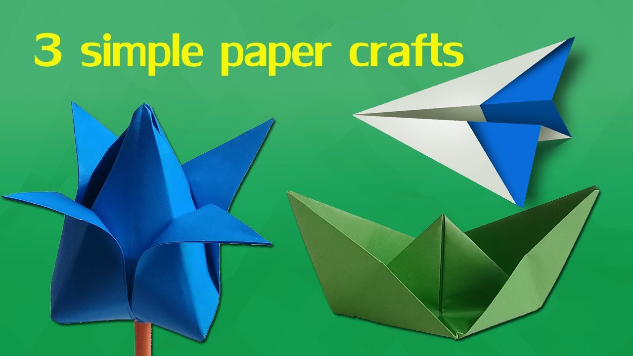 Crafts For Kids Step By Step
 3 Simple Paper Crafts for Kids