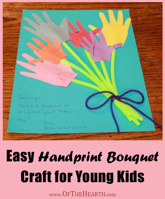 Crafts For Young Toddlers
 Easy Handprint Bouquet Craft for Young Kids