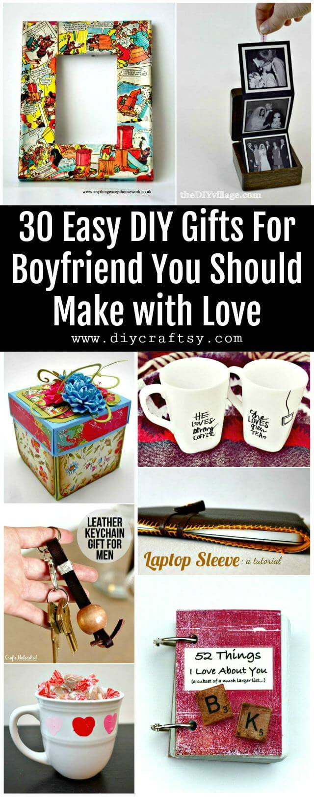 Crafty Gift Ideas For Boyfriend
 30 Easy DIY Gifts For Boyfriend You Should Make with Love