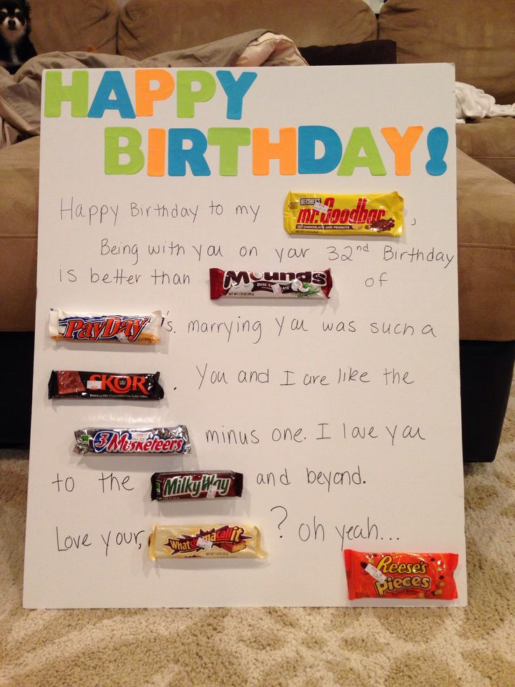Creative Gift Ideas For Husband Birthday
 66 best Candy cards images on Pinterest