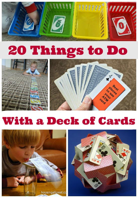 Creative Things To Do With Kids
 20 Creative Things to do with a Deck of Cards Edventures
