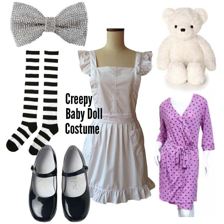 Creepy Doll Costume DIY
 Creepy Porcelain Baby Doll Costume DIY