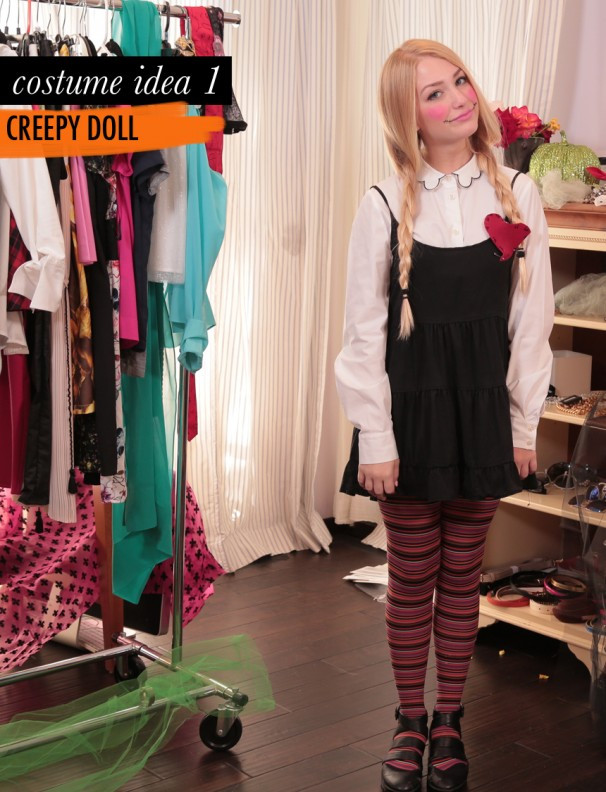 Creepy Doll Costume DIY
 Five Free Last Minute Halloween Costumes – Blog by Jessie