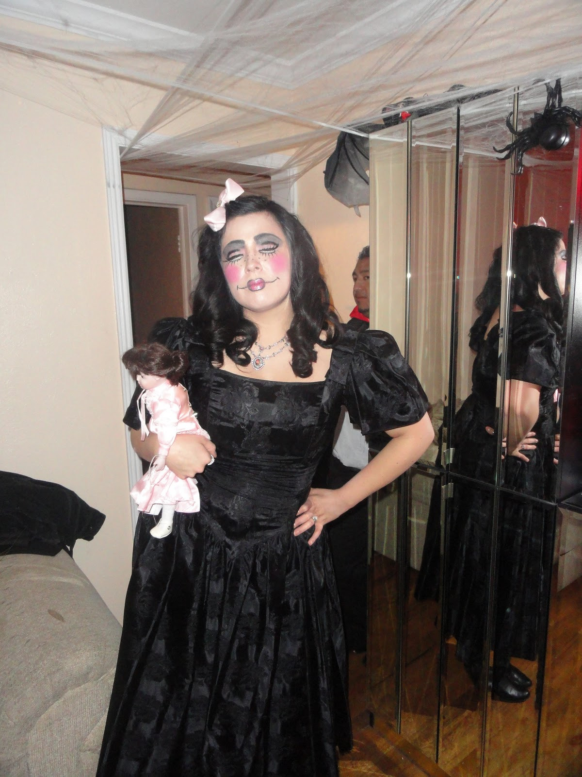Creepy Doll Costume DIY
 Bless This Mess & Stress Halloween costume winner
