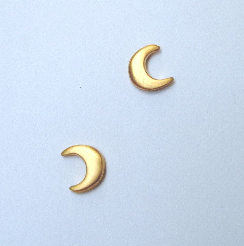 Crescent Moon Earrings
 Crescent Moon Stud Earrings sterling silver Crescent Moon
