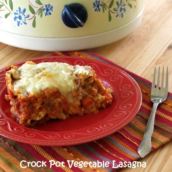 Crock Pot Vegetable Lasagna
 Crock Pot Ve able Lasagna Stacked a "Mile High" The