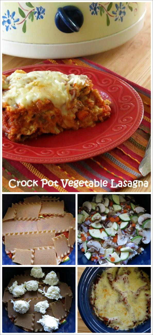 Crock Pot Vegetable Lasagna
 Crock Pot Ve able Lasagna Stacked a "Mile High" The