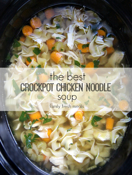 Crockpot Chicken Noodle Soup With Egg Noodles
 The Best Crockpot Chicken Noodle Soup video Family