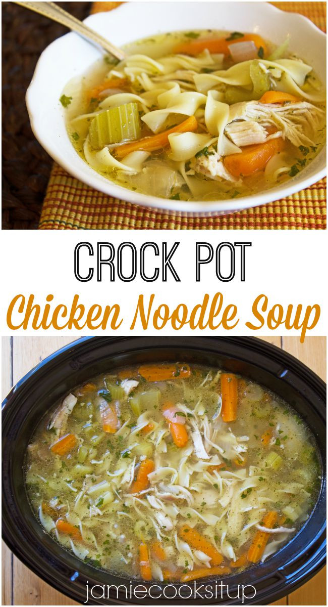 Crockpot Chicken Noodle Soup With Egg Noodles
 Crock Pot Chicken Noodle Soup
