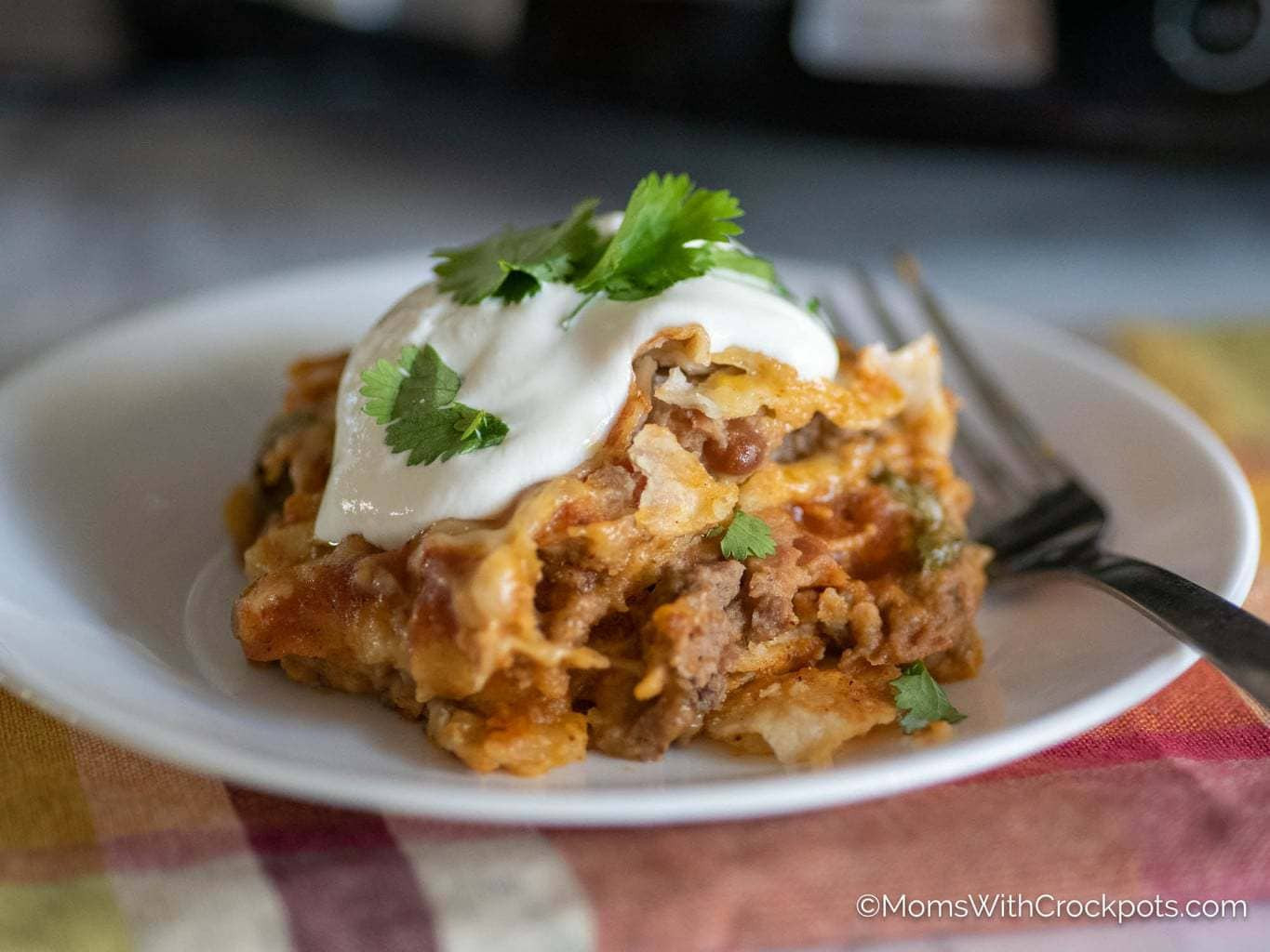 Crockpot Mexican Lasagna
 Crockpot Mexican Lasagna With Tortillas Moms with Crockpots