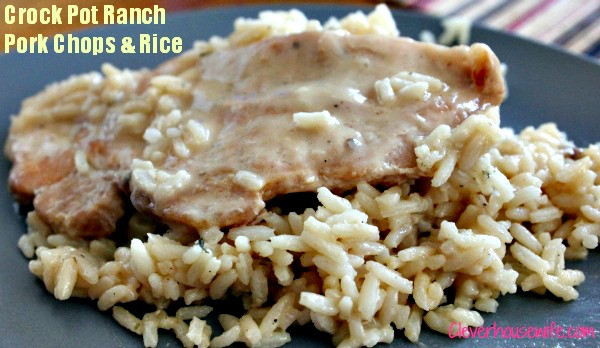 Crockpot Pork Chops And Rice
 Crock Pot Ranch Pork Chops and Rice Clever Housewife