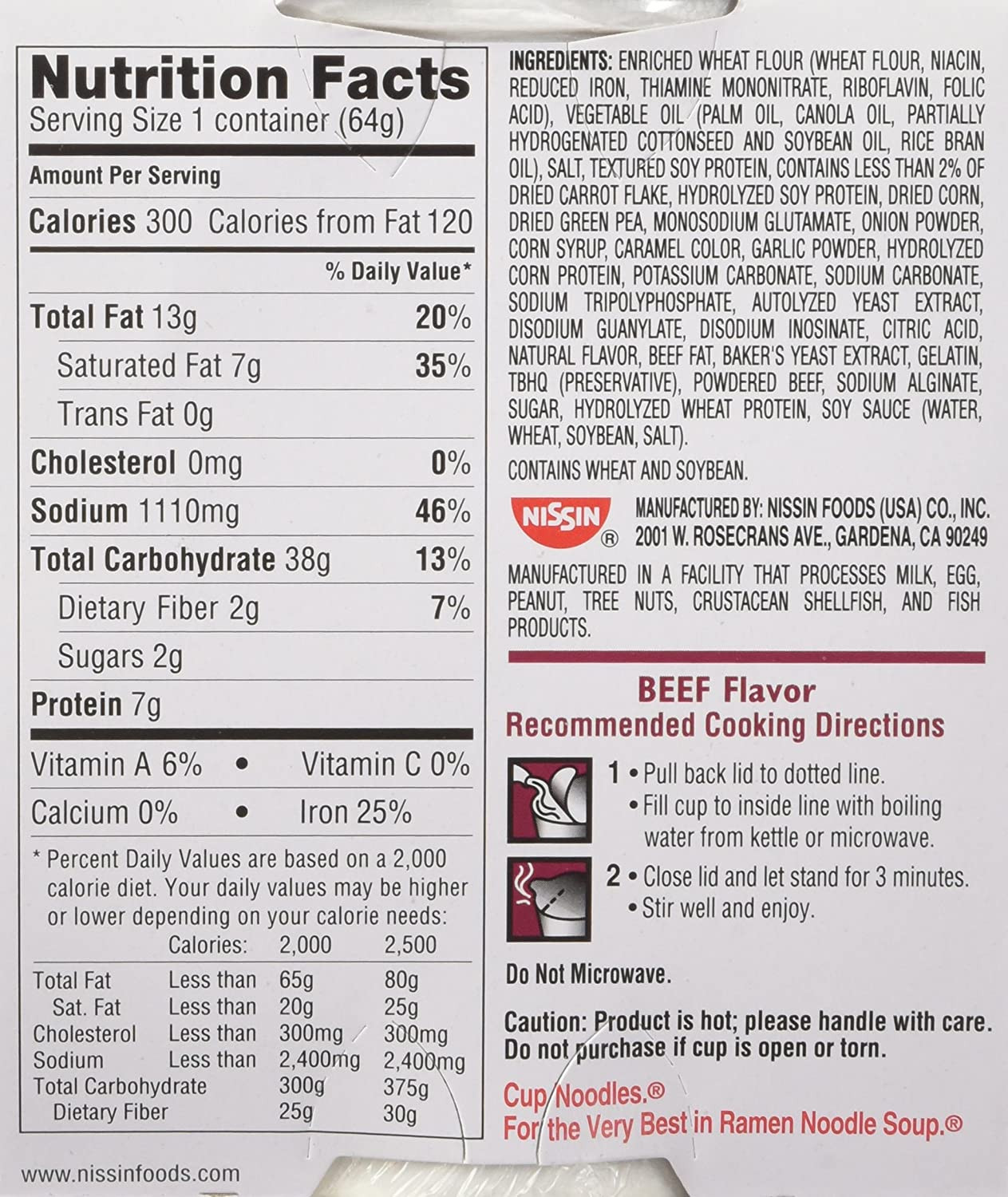Cup Of Noodles Nutrition Facts
 33 Cup Noodles Nutrition Label Labels Database 2020