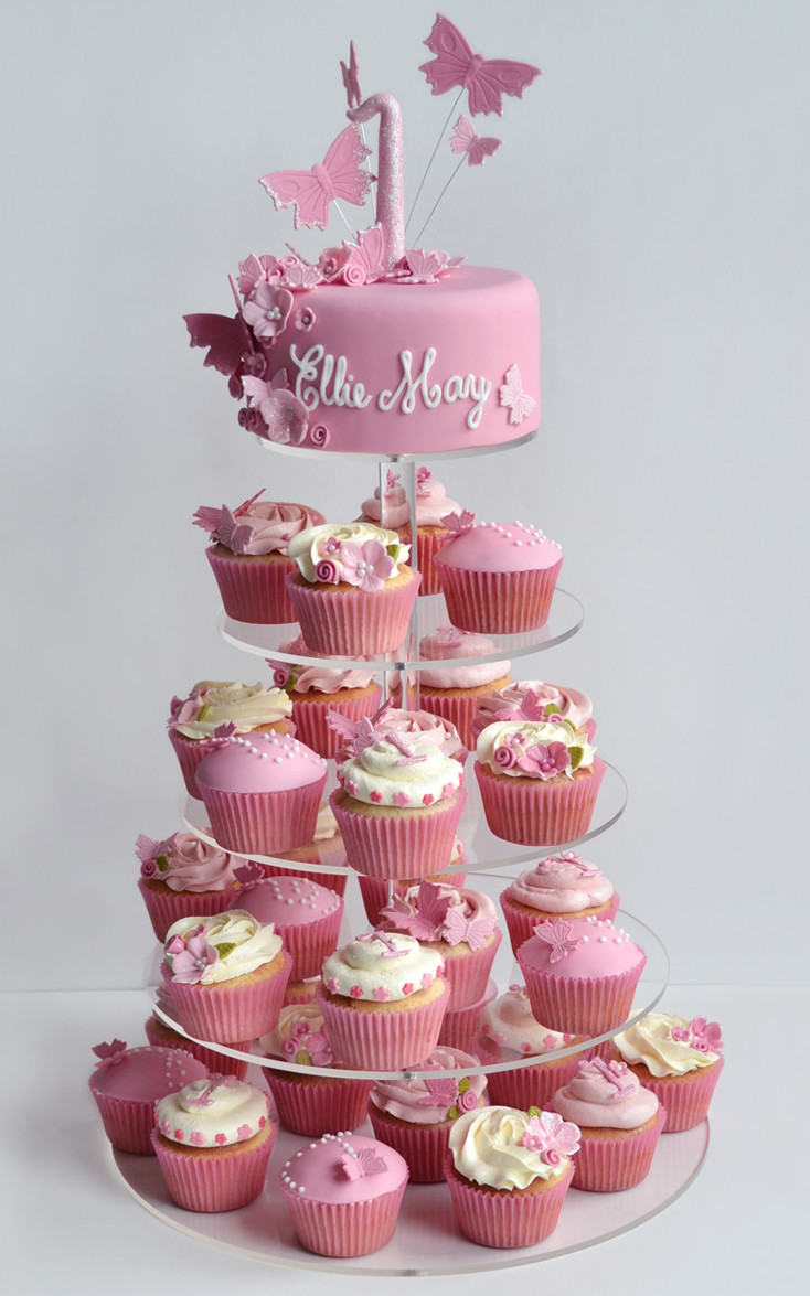 Cupcake Birthday Cakes
 Girls 1st Birthday Cake Cupcake Tower Cakes For All