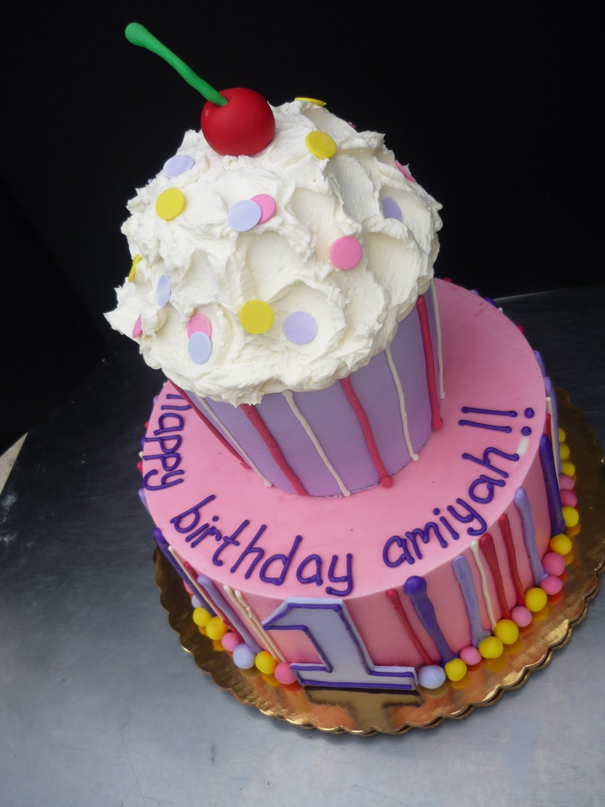 Cupcake Birthday Cakes
 Artisan Bake Shop First Birthday Cakes Giant CupCake