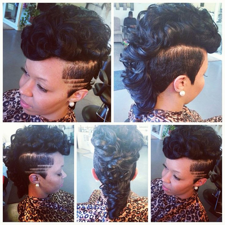 Curly Weave Mohawk Hairstyles
 386 best images about faux mohawk on Pinterest