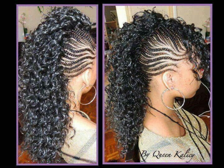 Curly Weave Mohawk Hairstyles
 17 Best images about Braided Mohawk Styles on Pinterest