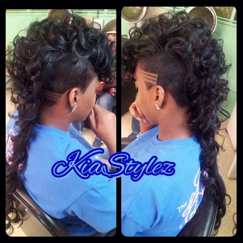 Curly Weave Mohawk Hairstyles
 Mohawk Sew In Weave Hairstyles