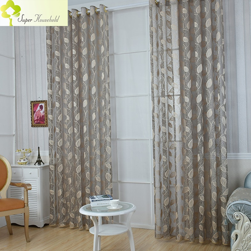 Curtain Patterns For Living Room
 Beautiful Curtain Rustic Leaf Tulle Curtains For Living