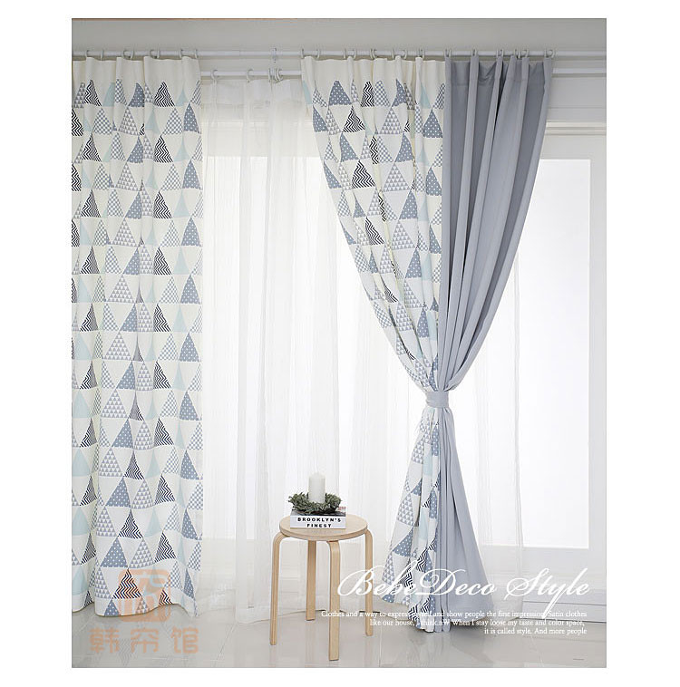 Curtain Patterns For Living Room
 Nordic geometric pattern simple modern mosaic curtain