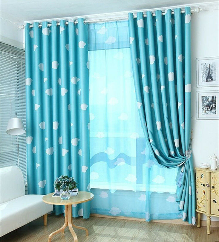 Curtains For Boys Bedroom
 Blockout Blackout Eyelet Curtains Blue Drapes Kids Baby