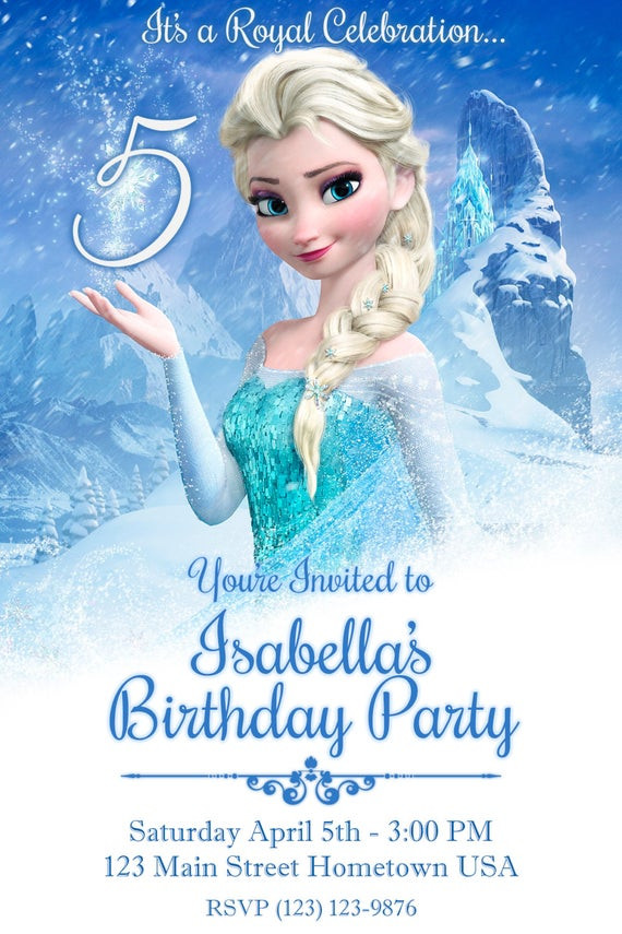 Custom Birthday Party Invitations
 Custom Frozen Birthday Invitation by JMGCreativeDesign on Etsy