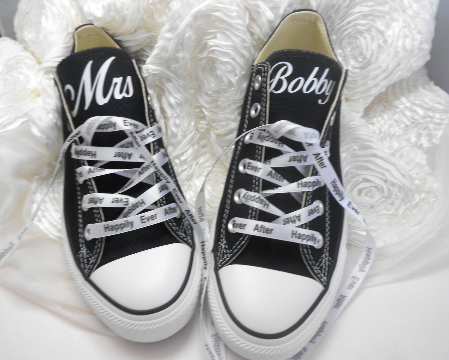 Custom Converse Wedding Shoes
 Custom Wedding Converse Personalized Mrs by