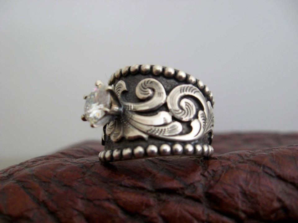 Custom Western Wedding Rings
 Custom made western wedding rings by Travis Stringer