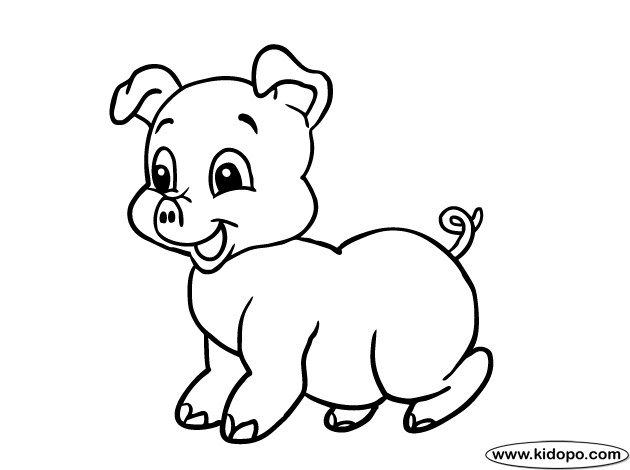 Cute Baby Pig Coloring Pages
 Cute pig coloring page