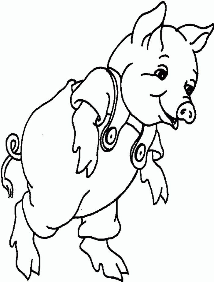 Cute Baby Pig Coloring Pages
 Pig Template Animal Templates