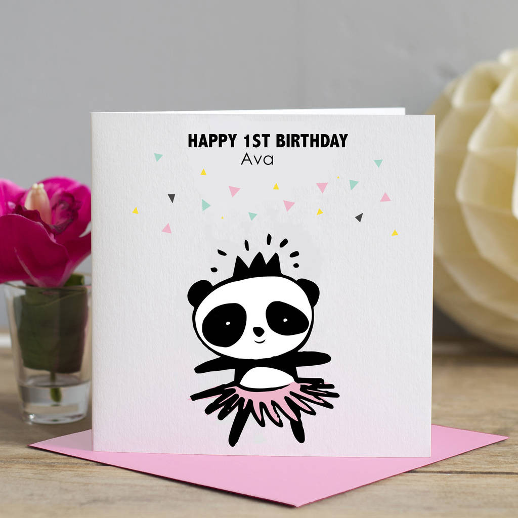 Cute Birthday Cards
 child s birthday card cute panda by lisa marie designs