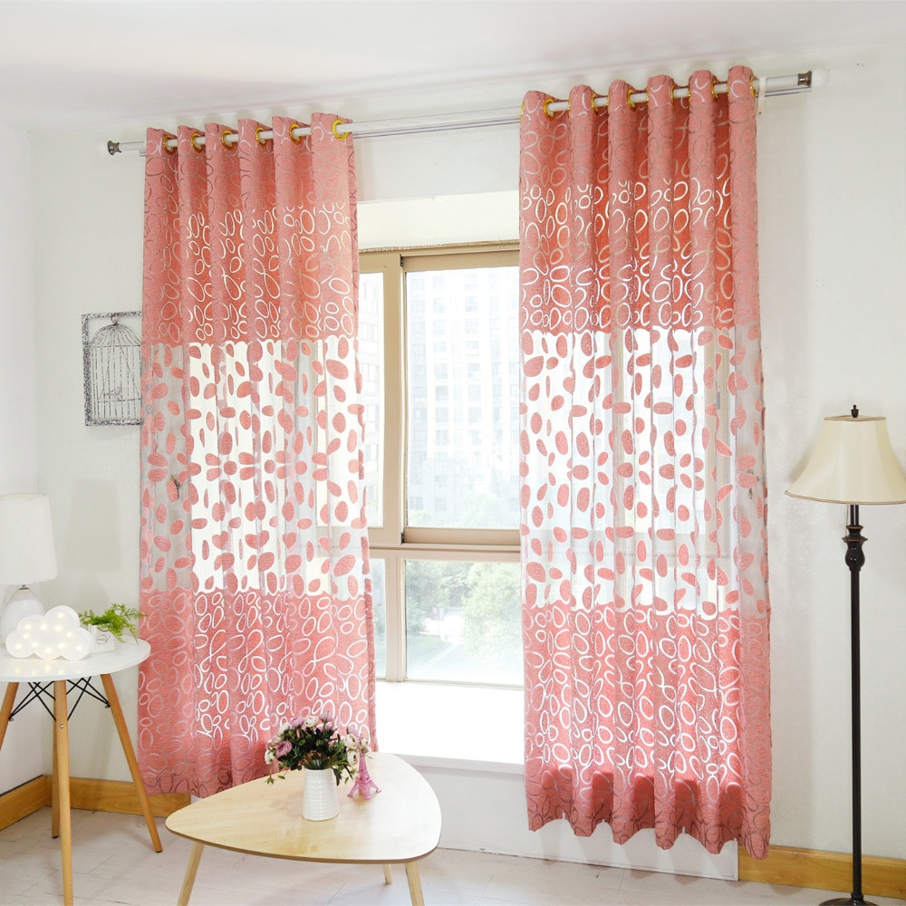 Cute Curtains For Living Room
 Latest Morden Fashion Cute Circle Sheer Window Curtain for