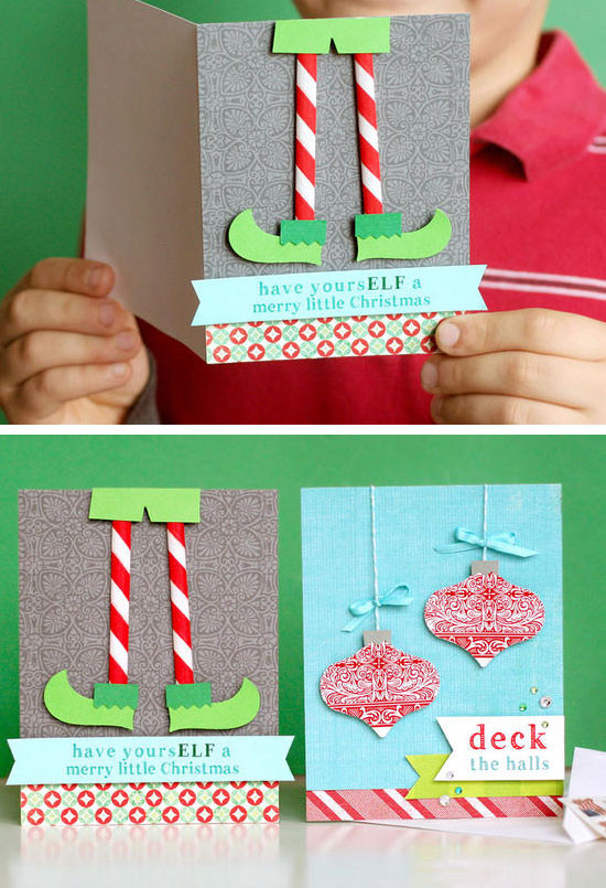 Cute DIY Christmas Cards
 25 EASY HANDMADE CHRISTMAS GREETINGS FUN TO MAKE WITH YOUR