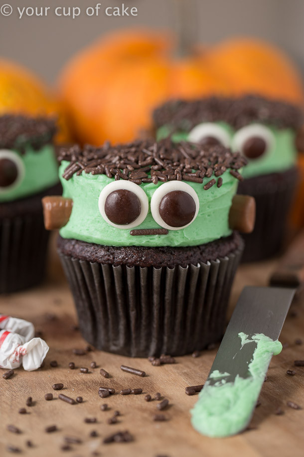 Cute Halloween Cupcakes
 Cute Frankenstein Cupcakes for Halloween Your Cup of Cake
