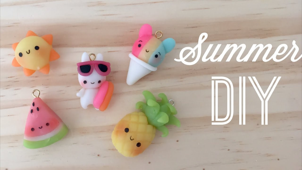 Cute Kids Stuff
 Kawaii Polymer Clay Tutorial DIY Cute Summer Charms