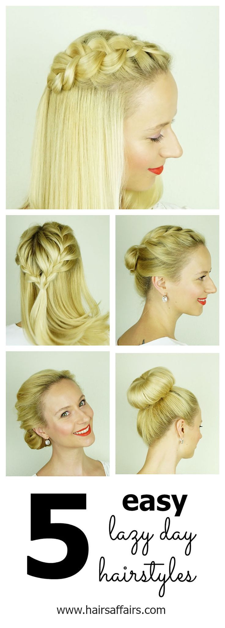 Cute Lazy Day Hairstyles
 5 LAZY DAY HAIRSTYLES