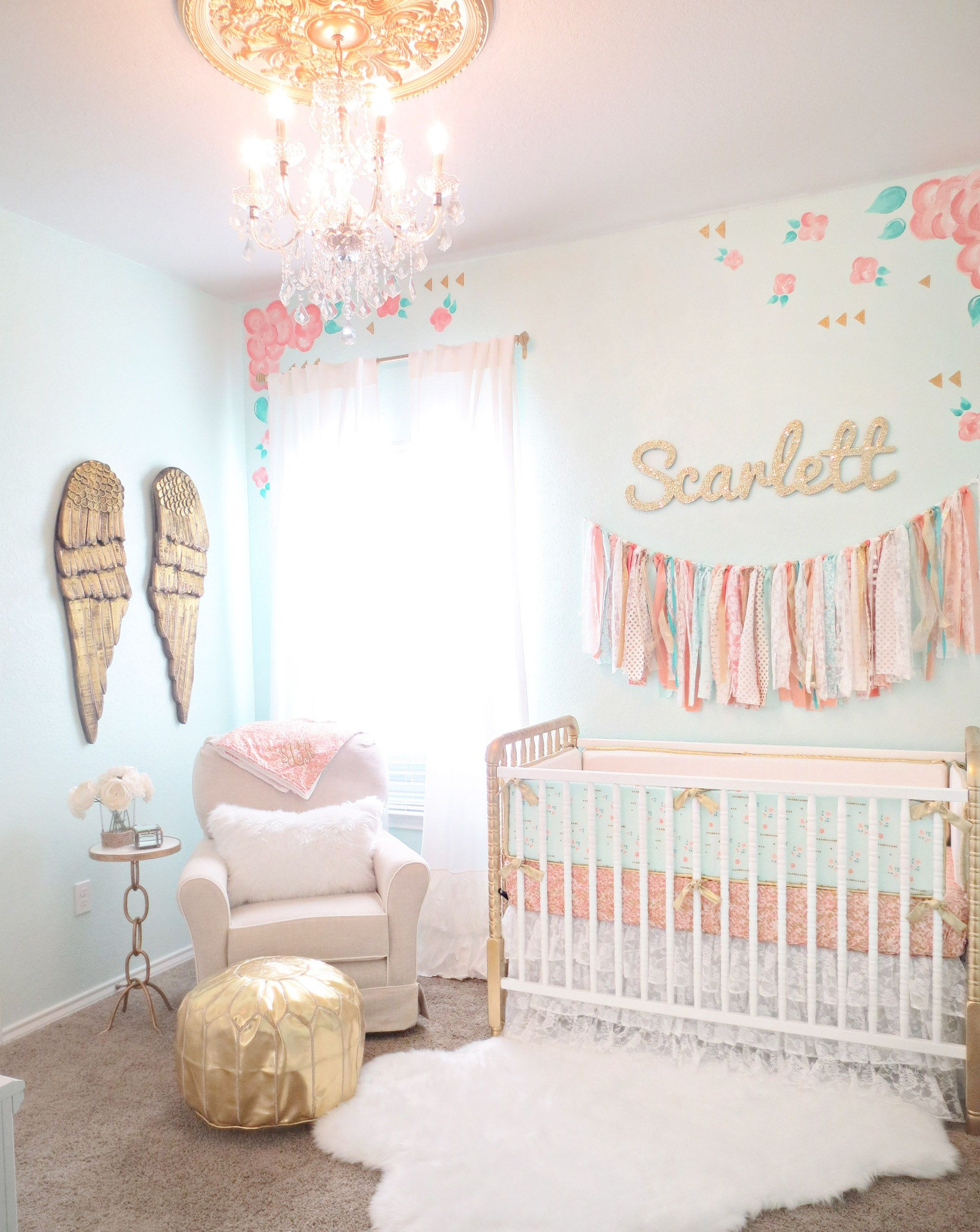 D.I.Y Baby Girl Room Decorations
 Design Reveal Vintage Lace Nursery