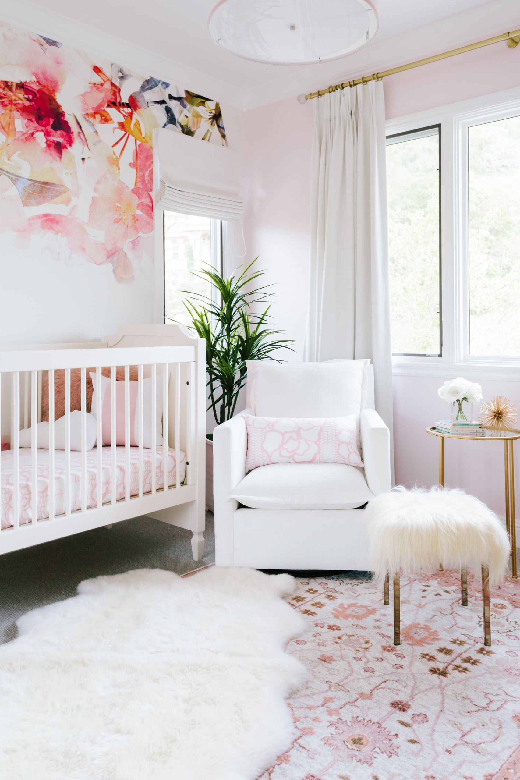 D.I.Y Baby Girl Room Decorations
 Floral Nursery Inspiration