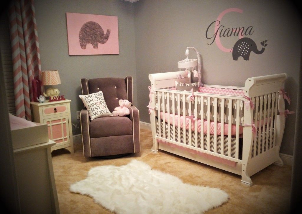 D.I.Y Baby Girl Room Decorations
 Gianna s Pink and Gray Elephant Nursery Reveal
