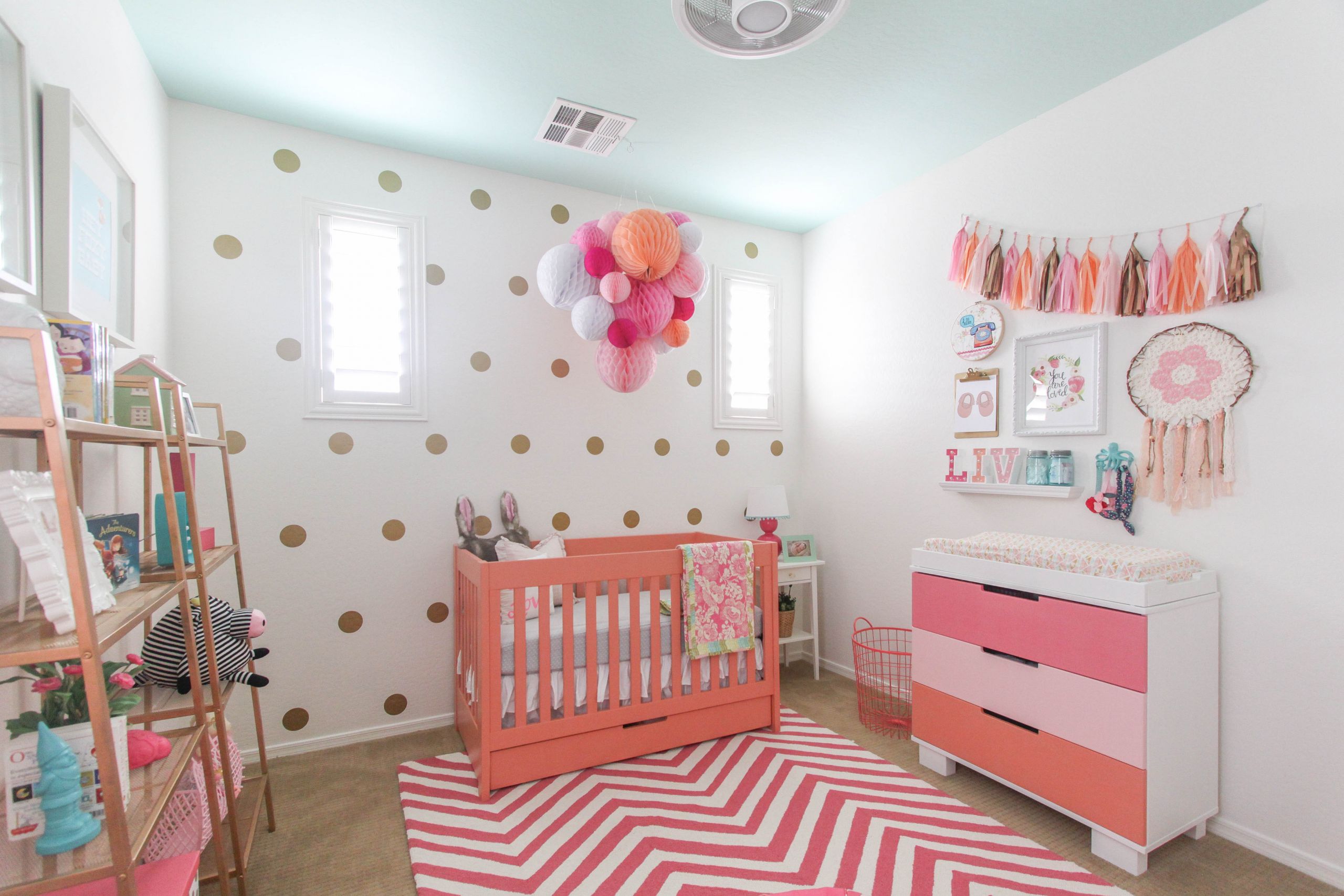 D.I.Y Baby Girl Room Decorations
 Design Reveal Boho Chic Nursery Project Nursery