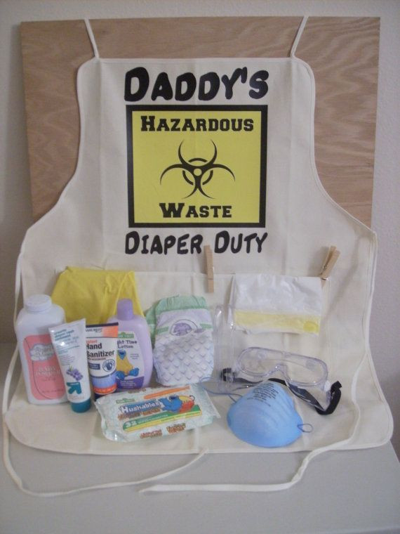 Daddy Baby Shower Gift Ideas
 Daddy s Diaper Duty Hazardous Waste Baby Shower by