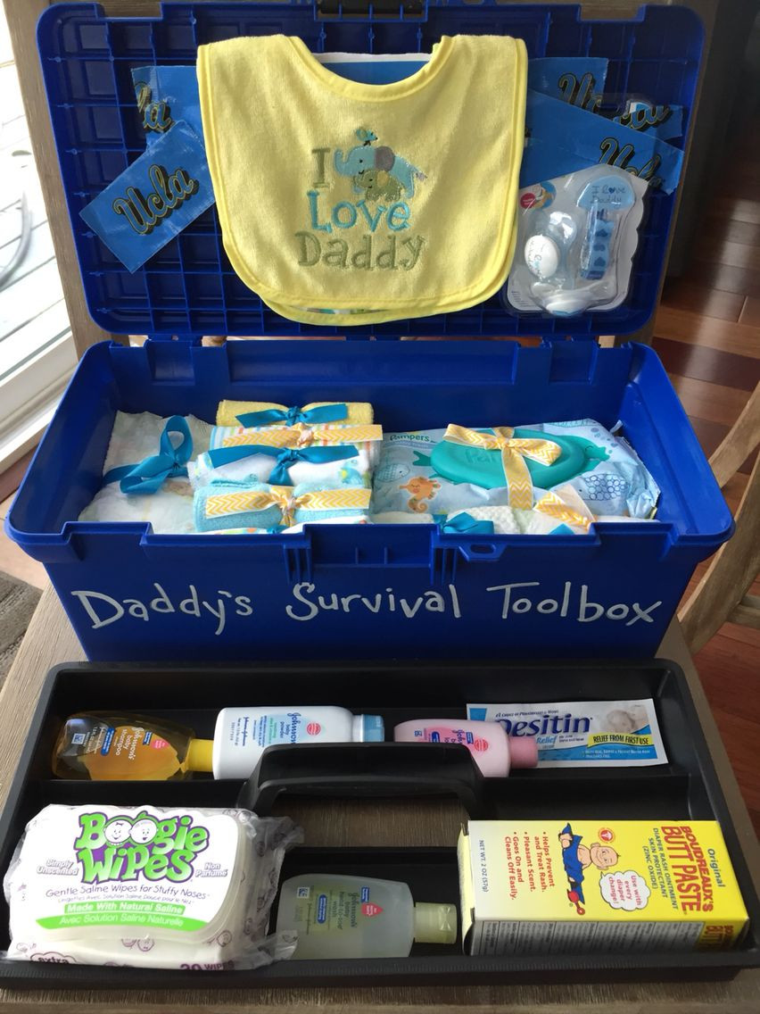 Daddy Baby Shower Gift Ideas
 Daddy s survival toolbox