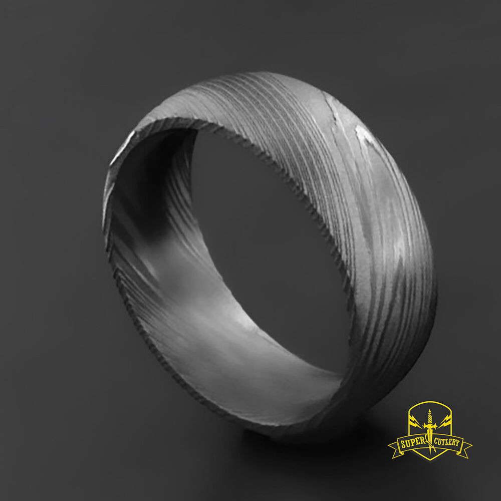 Damascus Steel Wedding Band
 Handmade Damascus steel Wedding band for men Damascus