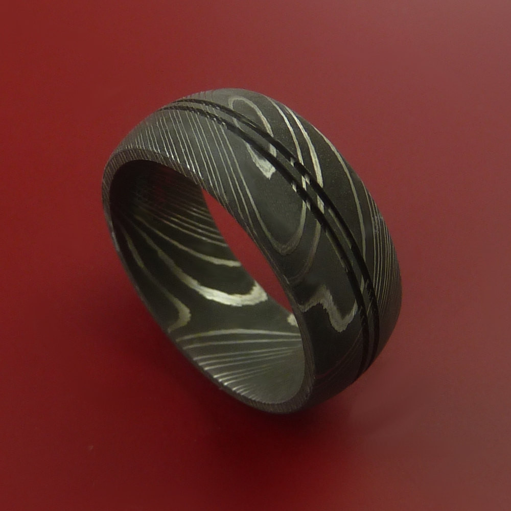 Damascus Steel Wedding Band
 Damascus Steel Ring Wedding Band Genuine Craftsmanship