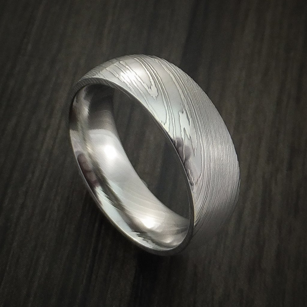 Damascus Steel Wedding Band
 Damascus Steel Ring Wedding Band Genuine Craftsmanship