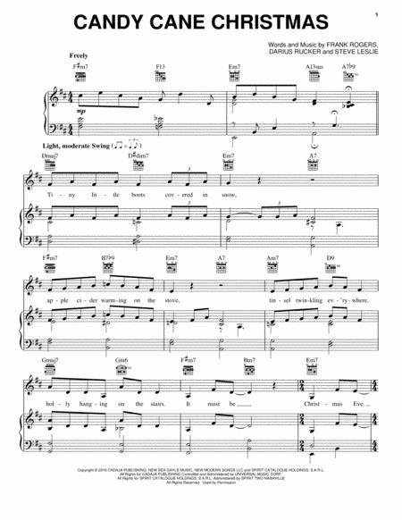Darius Rucker Candy Cane Christmas
 Download Candy Cane Christmas Sheet Music By Darius Rucker