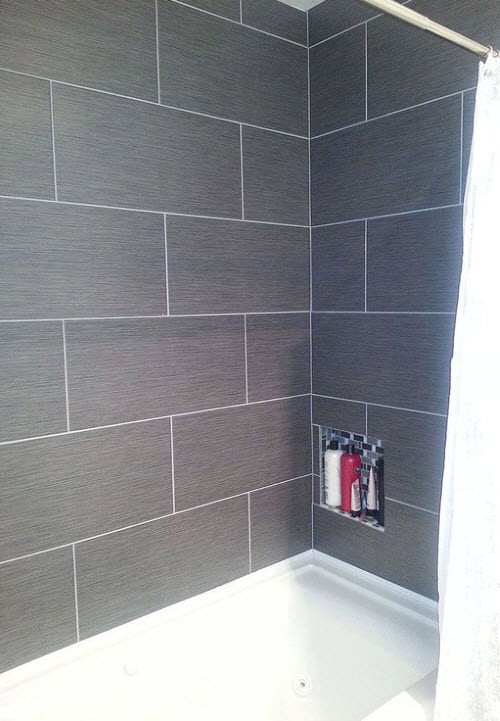 Dark Gray Bathroom Tile
 40 dark gray bathroom tile ideas and pictures