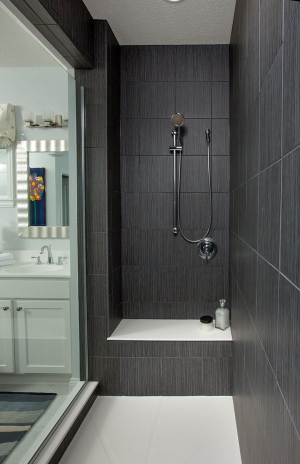 Dark Gray Bathroom Tile
 Tiled showers tips and ideas for unique designs