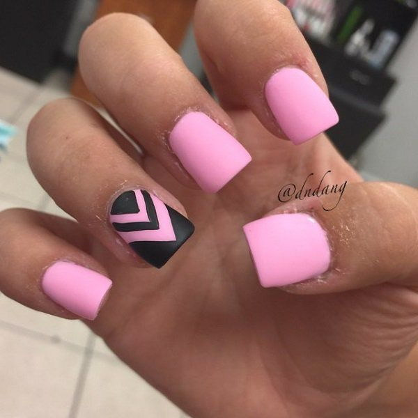 Dark Pink Nail Designs
 50 Beautiful Pink and Black Nail Designs 2017