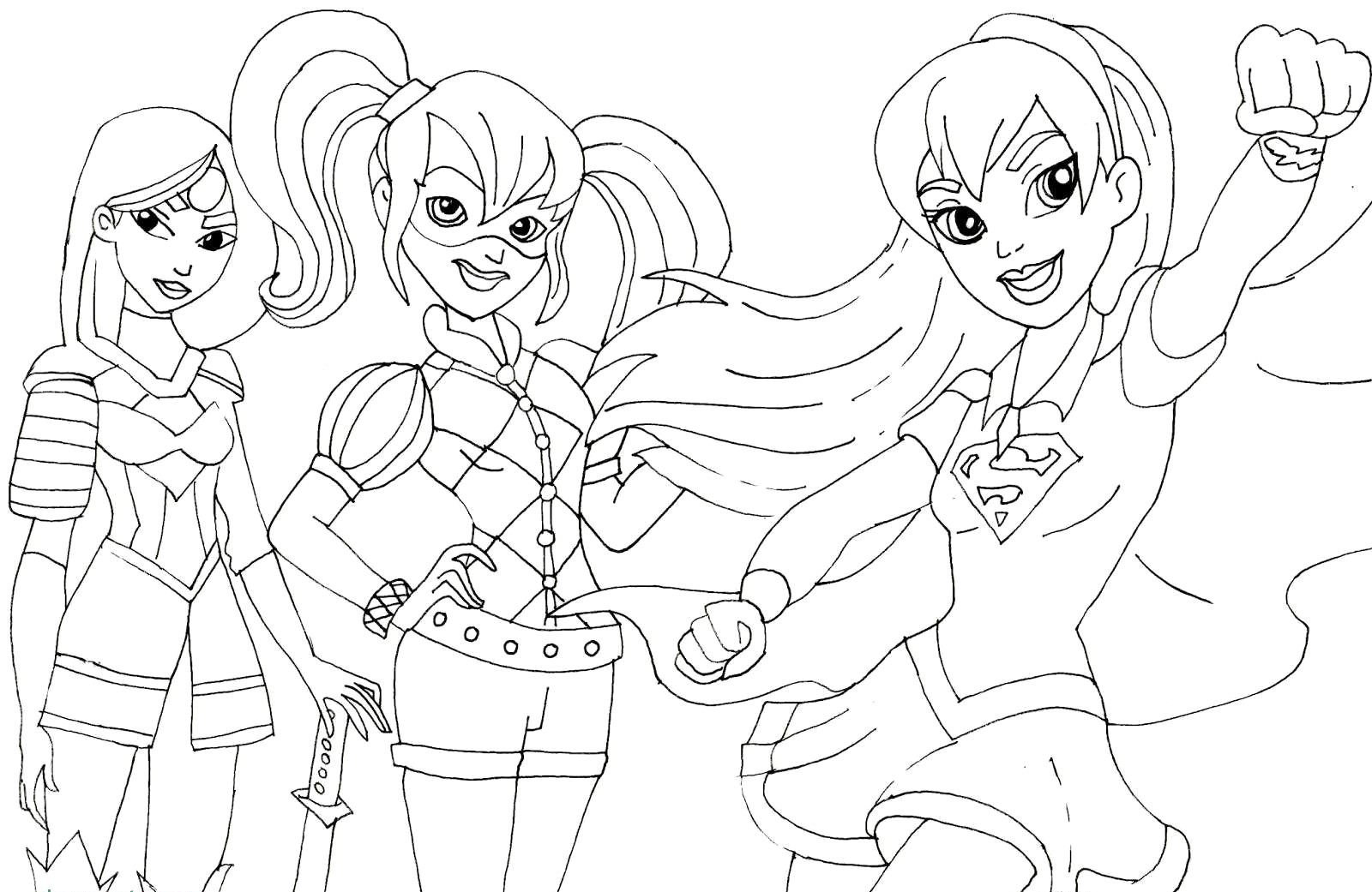 Dc Girls Coloring Pages
 DC Superhero Girls Coloring Pages Best Coloring Pages